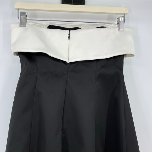 Lovers and Friends | NWT Ione Mini Dress in Black & Ivory Satin Tuxedo Bow S - Picture 7 of 10